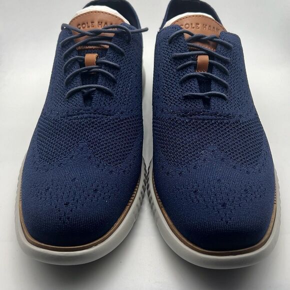 Cole Haan Navy Knit Derby with Tan Accents main image 4